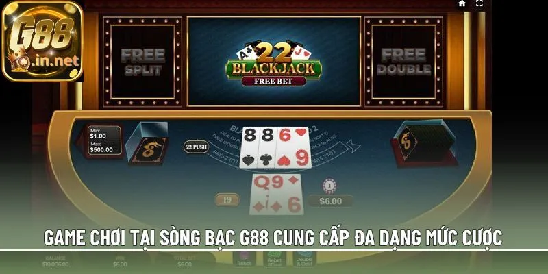 Game chơi tại sòng bạc G88 cung cấp đa dạng mức cược
