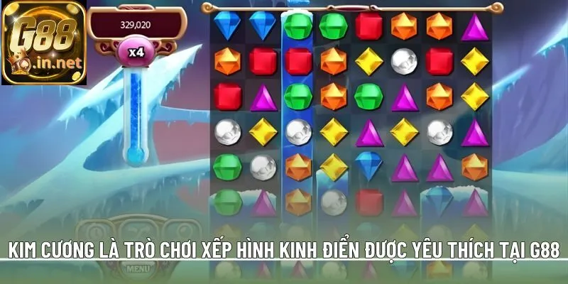 Kim cương là trò chơi xếp hình kinh điển được yêu thích tại G88